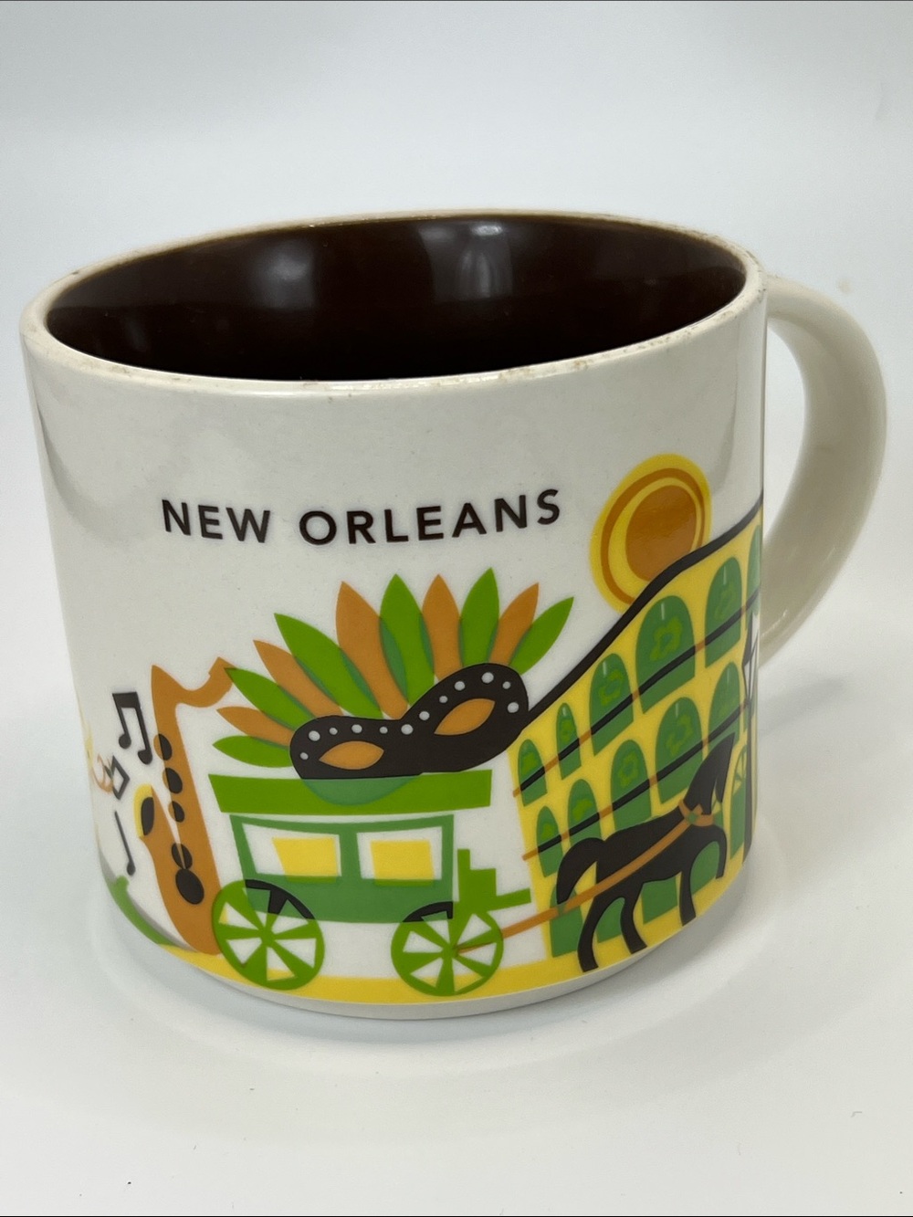 Starbucks New Orleans City Mug - Green, Yellow & Brown